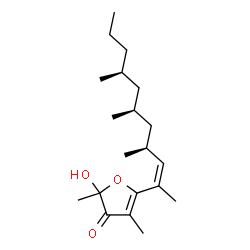ChemSpider 2D Image | 2-Hydroxy-2,4-dimethyl-5-[(2Z,4S,6S,8S)-4,6,8-trimethyl-2-undecen-2-yl]-3(2H)-furanone | C20H34O3