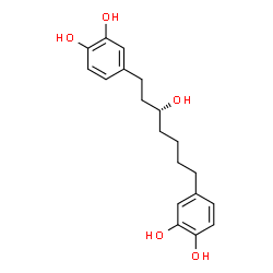 ChemSpider 2D Image | 4-[(3R)-7-(3,4-Dihydroxyphenyl)-3-hydroxyheptyl]-1,2-benzenediol | C19H24O5