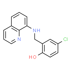 ChemSpider 2D Image | 4-Chloro-2-[(8-quinolinylamino)methyl]phenol | C16H13ClN2O