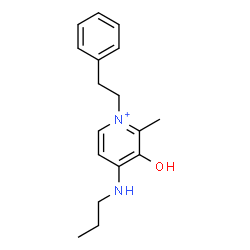ChemSpider 2D Image | 3-Hydroxy-2-methyl-1-(2-phenylethyl)-4-(propylamino)pyridinium | C17H23N2O