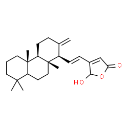 ChemSpider 2D Image | 5-Hydroxy-4-{(E)-2-[(5xi,14beta)-8-methyl-13-methylenepodocarpan-14-yl]vinyl}-2(5H)-furanone | C25H36O3