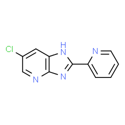 ChemSpider 2D Image | 6-Chloro-2-(2-pyridinyl)-1H-imidazo[4,5-b]pyridine | C11H7ClN4