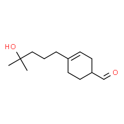 ChemSpider 2D Image | 4-(4-Hydroxy-4-methylpentyl)cyclohex-3-ene-1-carbaldehyde | C13H22O2