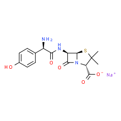 ChemSpider 2D Image | Amoxicillin sodium | C16H18N3NaO5S