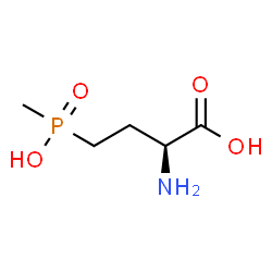 ChemSpider 2D Image | (S)-2-Amino-4-[hydroxy(methyl)phosphoryl]butyric acid | C5H12NO4P
