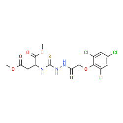 ChemSpider 2D Image | Dimethyl N-({2-[(2,4,6-trichlorophenoxy)acetyl]hydrazino}carbonothioyl)aspartate | C15H16Cl3N3O6S