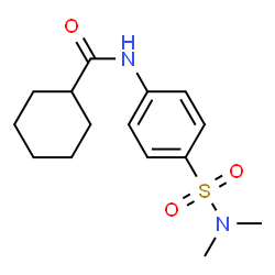 ChemSpider 2D Image | N-[4-(Dimethylsulfamoyl)phenyl]cyclohexanecarboxamide | C15H22N2O3S