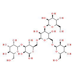 ChemSpider 2D Image | beta-D-Mannopyranosyl-(1->3)-[beta-D-mannopyranosyl-(1->3)-[beta-D-mannopyranosyl-(1->6)]-beta-D-mannopyranosyl-(1->6)]-beta-D-mannopyranose | C30H52O26