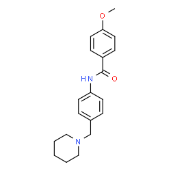 ChemSpider 2D Image | 4-Methoxy-N-[4-(1-piperidinylmethyl)phenyl]benzamide | C20H24N2O2