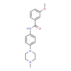ChemSpider 2D Image | 3-Methoxy-N-[4-(4-methyl-1-piperazinyl)phenyl]benzamide | C19H23N3O2