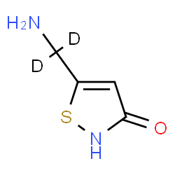 ChemSpider 2D Image | 5-(amino-dideuterio-methyl)isothiazol-3-one | C4H4D2N2OS