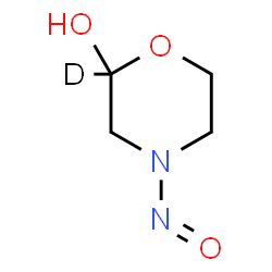 ChemSpider 2D Image | 2-deuterio-4-nitroso-morpholin-2-ol | C4H7DN2O3