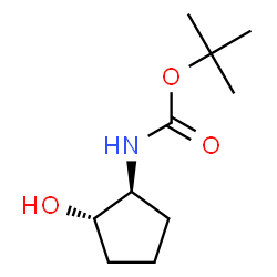 ChemSpider 2D Image | (1S,2S)-2-(Boc-amino)cyclopentanol | C10H19NO3