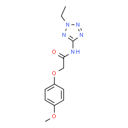 ChemSpider 2D Image | N-(2-Ethyl-2H-tetrazol-5-yl)-2-(4-methoxyphenoxy)acetamide | C12H15N5O3
