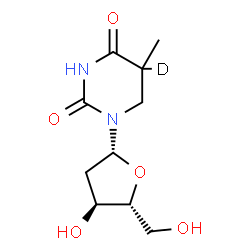 ChemSpider 2D Image | (5-~2~H)-5,6-Dihydrothymidine | C10H15DN2O5