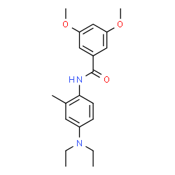 ChemSpider 2D Image | N-[4-(Diethylamino)-2-methylphenyl]-3,5-dimethoxybenzamide | C20H26N2O3