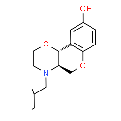 ChemSpider 2D Image | (4aR,10bR)-4-[(2,3-~3~H_2_)Propyl]-3,4,4a,10b-tetrahydro-2H,5H-chromeno[4,3-b][1,4]oxazin-9-ol | C14H17T2NO3