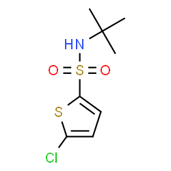 ChemSpider 2D Image | N-tert-Butyl-5-chlorothiophene-2-sulfonamide | C8H12ClNO2S2