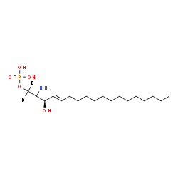 ChemSpider 2D Image | (3R,4E)-2-Amino-3-hydroxy(1,1-~2~H_2_)-4-octadecen-1-yl dihydrogen phosphate | C18H36D2NO5P