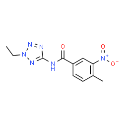 ChemSpider 2D Image | N-(2-Ethyl-2H-tetrazol-5-yl)-4-methyl-3-nitrobenzamide | C11H12N6O3