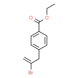 ChemSpider 2D Image | Ethyl 4-(2-bromo-2-propen-1-yl)benzoate | C12H13BrO2