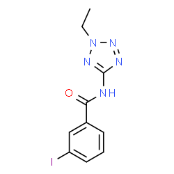 ChemSpider 2D Image | N-(2-Ethyl-2H-tetrazol-5-yl)-3-iodobenzamide | C10H10IN5O
