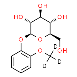 ChemSpider 2D Image | 2-[(~2~H_3_)Methyloxy]phenyl beta-D-glucopyranoside | C13H15D3O7
