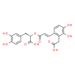 ChemSpider 2D Image | (2S)-2-({(2E)-3-[2-(Carboxymethyl)-3,4-dihydroxyphenyl]-2-propenoyl}oxy)-3-(3,4-dihydroxyphenyl)propanoic acid | C20H18O10