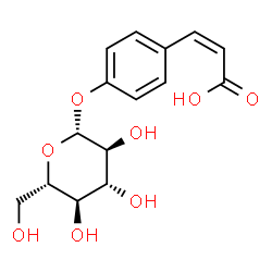 ChemSpider 2D Image | (2Z)-3-[4-(beta-L-Glucopyranosyloxy)phenyl]acrylic acid | C15H18O8