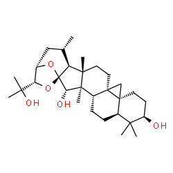 ChemSpider 2D Image | (1S,2S,3R,4S,7S,9R,12S,14R,17S,18S,19S,21S,22S)-22-(2-Hydroxy-2-propanyl)-3,8,8,17,19-pentamethyl-23,24-dioxaheptacyclo[19.2.1.0~1,18~.0~3,17~.0~4,14~.0~7,12~.0~12,14~]tetracosane-2,9-diol | C30H48O5