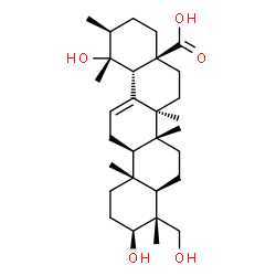 ChemSpider 2D Image | (3beta,20beta)-3,19,23-Trihydroxyurs-12-en-28-oic acid | C30H48O5