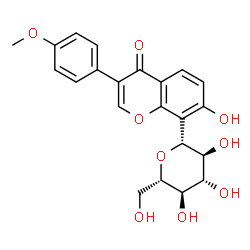 ChemSpider 2D Image | (1R)-1,5-Anhydro-1-[7-hydroxy-3-(4-methoxyphenyl)-4-oxo-4H-chromen-8-yl]-L-glucitol | C22H22O9