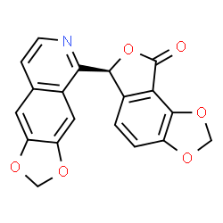 ChemSpider 2D Image | (6S)-6-([1,3]Dioxolo[4,5-g]isoquinolin-5-yl)furo[3,4-e][1,3]benzodioxol-8(6H)-one | C19H11NO6