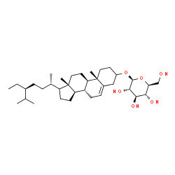ChemSpider 2D Image | (8alpha,9beta,10alpha,13alpha,14beta,17xi,20S,24S)-Stigmast-5-en-3-yl beta-L-glucopyranoside | C35H60O6