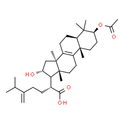 ChemSpider 2D Image | (3beta,16alpha,17xi)-3-Acetoxy-16-hydroxy-24-methylenelanost-8-en-21-oic acid | C33H52O5