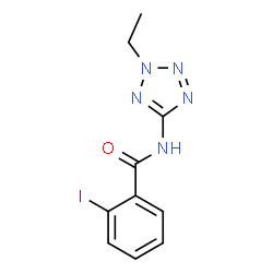 ChemSpider 2D Image | N-(2-Ethyl-2H-tetrazol-5-yl)-2-iodobenzamide | C10H10IN5O
