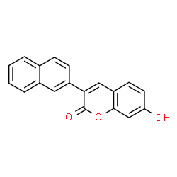 ChemSpider 2D Image | 7-Hydroxy-3-(2-naphthyl)-2H-chromen-2-one | C19H12O3
