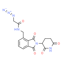 ChemSpider 2D Image | 2-Azido-N-{[2-(2,6-dioxo-3-piperidinyl)-1,3-dioxo-2,3-dihydro-1H-isoindol-4-yl]methyl}acetamide | C16H14N6O5