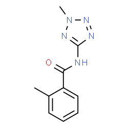ChemSpider 2D Image | 2-Methyl-N-(2-methyl-2H-tetrazol-5-yl)benzamide | C10H11N5O