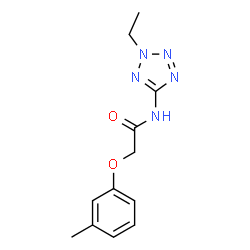 ChemSpider 2D Image | N-(2-Ethyl-2H-tetrazol-5-yl)-2-(3-methylphenoxy)acetamide | C12H15N5O2