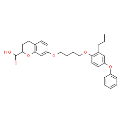 ChemSpider 2D Image | 7-[4-(4-Phenoxy-2-propylphenoxy)butoxy]-2-chromanecarboxylic acid | C29H32O6