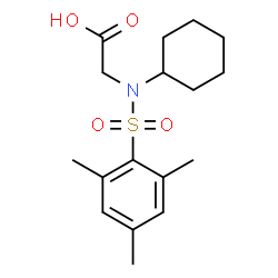ChemSpider 2D Image | N-Cyclohexyl-N-(mesitylsulfonyl)glycine | C17H25NO4S