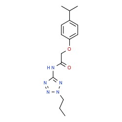 ChemSpider 2D Image | 2-(4-Isopropylphenoxy)-N-(2-propyl-2H-tetrazol-5-yl)acetamide | C15H21N5O2