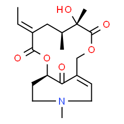 ChemSpider 2D Image | (1R,4E,6S,7S,11Z)-4-Ethylidene-7-hydroxy-6,7,14-trimethyl-2,9-dioxa-14-azabicyclo[9.5.1]heptadec-11-ene-3,8,17-trione | C19H27NO6