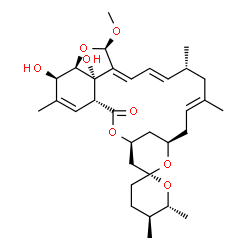 ChemSpider 2D Image | (1'R,2R,4'S,5S,6R,8'R,10'E,13'R,14'E,16'Z,18'R,20'R,21'R,24'S)-21',24'-Dihydroxy-18'-methoxy-5,6,11',13',22'-pentamethyl-3,4,5,6-tetrahydro-2'H-spiro[pyran-2,6'-[3,7,19]trioxatetracyclo[15.6.1.1~4,8~.
0~20,24~]pentacosa[10,14,16,22]tetraen]-2'-one | C32H46O8