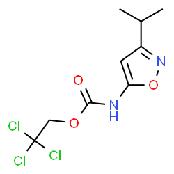 ChemSpider 2D Image | 2,2,2-Trichloroethyl (3-isopropyl-1,2-oxazol-5-yl)carbamate | C9H11Cl3N2O3