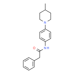 ChemSpider 2D Image | N-[4-(4-Methyl-1-piperidinyl)phenyl]-2-phenylacetamide | C20H24N2O