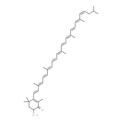ChemSpider 2D Image | (3'Z)-3-Hydroxy-3',4'-didehydro-1',2'-dihydro-beta,psi-caroten-4-one | C40H54O2
