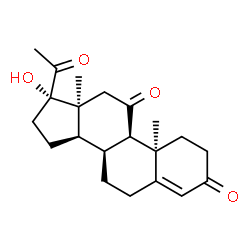 ChemSpider 2D Image | (9beta,14beta,17alpha)-17-Hydroxypregn-4-ene-3,11,20-trione | C21H28O4