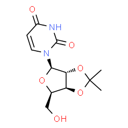 ChemSpider 2D Image | 1-(2,3-O-Isopropylidene-beta-D-xylofuranosyl)-2,4(1H,3H)-pyrimidinedione | C12H16N2O6